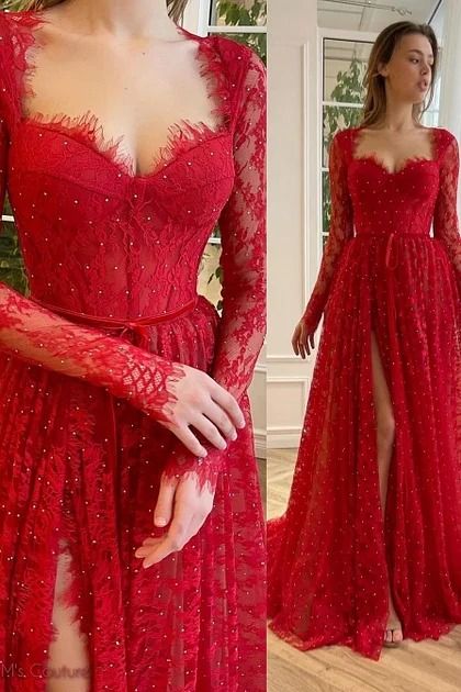 Ballbellas Red Dress Glitter, Prom Dress Long Sleeves, Sleeves Prom Dress, Glitter Prom Dress, Dress Glitter, Prom Dress Long, Soiree Dress, Long Red Dress, New Years Eve Dresses