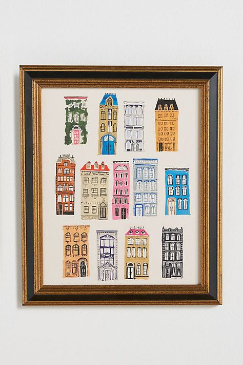 About Danielle Kroll Brooklyn-based Danielle Kroll is an artist, designer and Anthropologie art department alum. Her whimsical styles, inspired by her ever-growing personal collection of vintage memorabilia, will awaken your curiosity and enliven your day. About Artfully Walls A well-designed gallery wall is a masterpiece in itself. Artfully Walls is an art and curating service that carefully selects work from artists around the world and then matches the pieces to the size, color scheme or insp Anthropologie Art, Wal Art, Living Wall Art, Living Wall, City Living, Pics Art, Paper And Ink, Wall Art Designs, Art Room