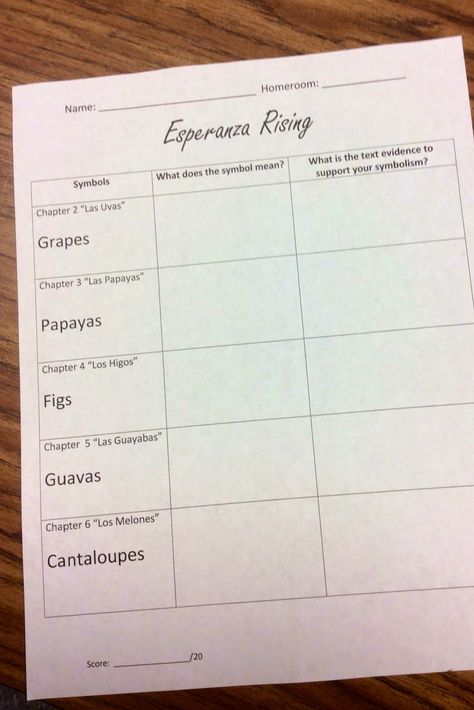 Esperanza Rising- A Great Character Study Lucy Calkins, Esperanza Rising Novel Study, Esperanza Rising Projects, Esperanza Rising Projects 5th Grades, Esperanza Rising Activities, Symbolism In Literature, Lucy Calkins Reading, Esperanza Rising, 5th Grade Ela