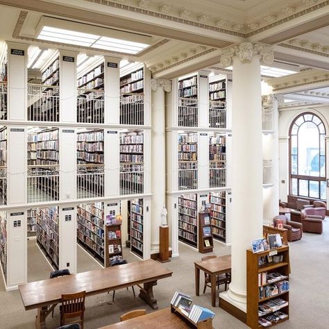 Concrete Libraries on Instagram: "Mechanics’ Institute Library, San Francisco, CA 📐: Albert Pissis, 1910 ⛏: The end of the California gold rush left a large unskilled population with no prospects once the mines closed. With a grand total of four books and a chess room, the Mechanics' Institute began offering classes in trades and engineering in 1854. At the time, there were no public libraries, colleges or universities in California and options to learn a new skill were limited. . The Institute Library Architecture, Chess Room, Neo Classical Architecture, California Gold Rush, Chess Club, Public Libraries, Writing Groups, California Gold, Current Location