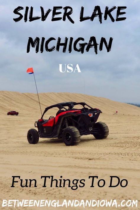 Fun things to do in Silver Lake Michigan USA! Can you believe there Silver Lake Sand Dunes are in the Midwest?! Silver Lake Sand Dunes Michigan, Silver Lake Michigan, Sand Dunes Michigan, Michigan Family Vacation, Ohio State Vs Michigan, Michigan Bucket List, Silver Lake Sand Dunes, Michigan Camping, Lake Michigan Beaches
