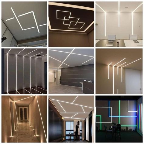 Led Light False Ceiling Bedroom Simple, Profile Ceiling Design, Bedroom Ceiling Design Modern Simple, False Ceiling With Profile Lights, Celling Design Bedroom, Latest False Ceiling Designs, Pop Design For Hall, Blitz Design, Simple Ceiling Design