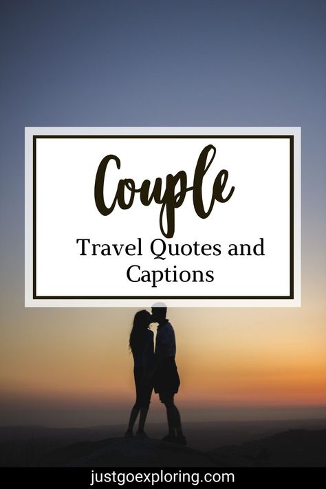 Explore the world together with these swoon-worthy quotes and captions about travelling as a couple! 🌍✨ Discover the perfect way to capture your adventures and showcase your love story. Let's get wanderlusting! 😍 Travel Buddy Quotes Love, Adventure And Love Quotes, Traveling Couple Quotes, Love And Travel Quotes, Adventures With You Quotes, Adventure Quotes Couple, Couple Travel Captions Instagram, Couple Travel Quotes Adventure, Couple Adventure Quotes