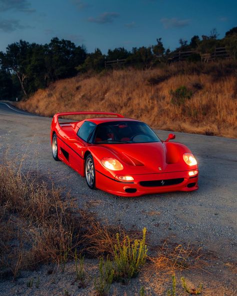 F50 up for auction this week from @dkengineering on the @carhunaplatform, obviously couldn’t resist to take it for a evening canyon shoot… | Instagram Exotic Sports Cars, Ferrari F50, Seductive Photos, 8 Seconds, Top Luxury Cars, Super Sport Cars, Big Car, Classic Sports Cars, Ferrari Car