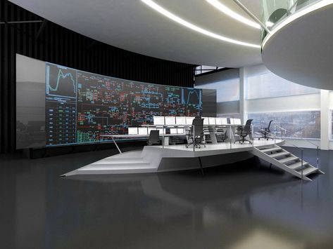 Gallery of Moesk Control Center / Arch-group   ABTB - 9 University Architecture, Sci Fi Room, Security Room, Home Basketball Court, Tech Room, Data Architecture, مركز ثقافي, Industrial Office Design, Mission Control