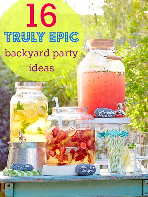 Your Summer Parties Just Reached Legendary Status Soirée Bbq, Backyard Party Ideas, Bar A Bonbon, Summer Sangria, Fiesta Tropical, Ideas Backyard, Festa Party, Garden Parties, Spring Party