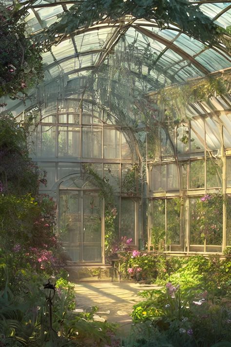 Victorian Greenhouse Aesthetic, Vintage Greenhouse, Greenhouse Aesthetic, Minecraft Steampunk, Gardener Aesthetic, Butterfly Park, Victorian Greenhouse, Victorian Greenhouses, Victorian Gardens