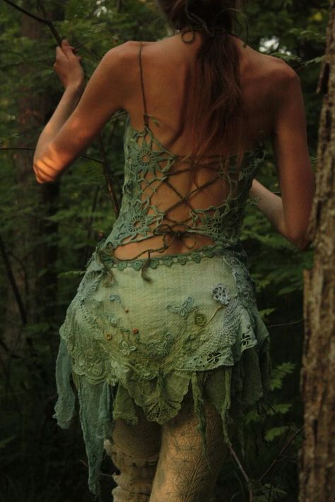 Haute Couture, Forest Fairy Aesthetic Clothes, Fairy Outfit Aesthetic, Fairy Aesthetic Clothes, Fairy Aesthetic Outfit, Forest Fairy Costume, Men Festival Outfit, Skirt And Corset, Nature Outfits