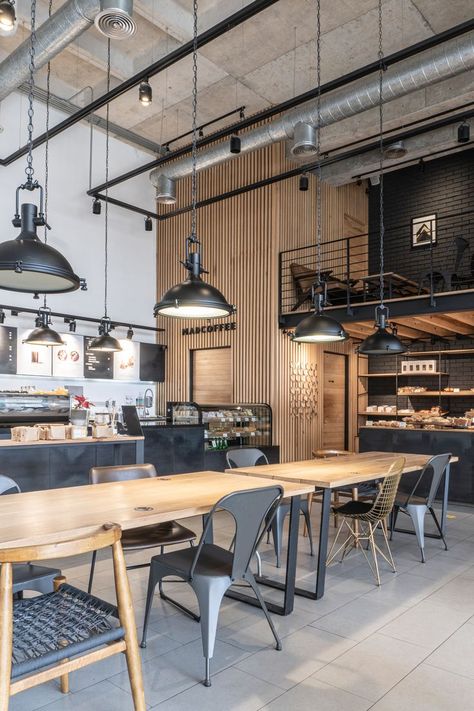 Coffeeshop design located in Monterrey, Mx. by Madarq studio Industrial Design Interior Cafe, Industrial Restaurant Interior, Industrial Style Restaurant, Industrial Restaurant Design, Industrial Interior Cafe, Restaurant Design Rustic, Industrial Coffee Shop, Cnc Furniture Plans, Modern Home Offices