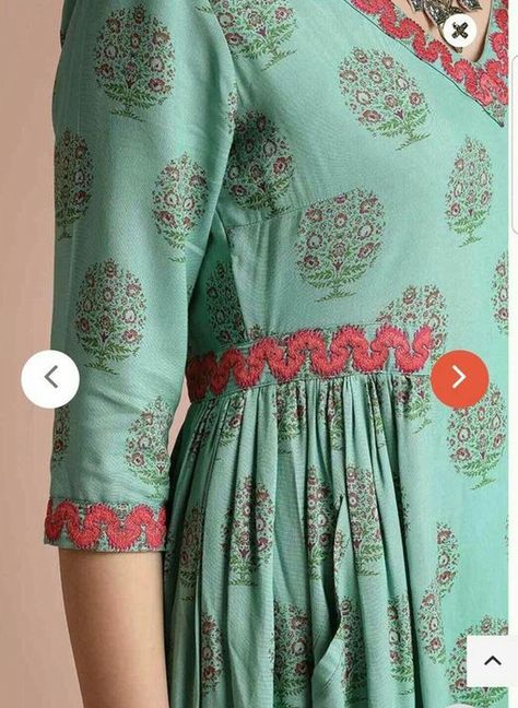 Dirndl, Couture, Pleated Kurti Designs, Pleated Kurti, Detail Couture, Frock Designs, Kurti Sleeves Design, Designer Kurti Patterns, Simple Kurti Designs