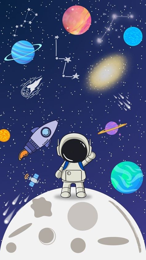 Astronauts Wallpaper, Wallpapers Abstract, Astronaut Drawing, Space Wallpapers, Astronaut Illustration, Themed Wallpaper, Sistem Solar, Seni Pop, Space Drawings