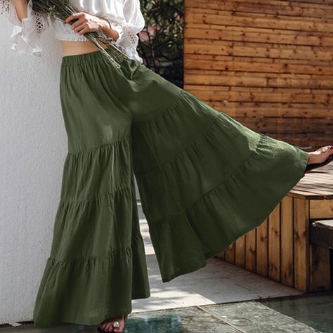 Culottes Skirt, Thai Harem Pants, Harem Pants Pattern, Pants Tutorial, Diy Pants, Trousers Women Wide Leg, Bohemian Pants, Summer Pants Women, High Waist Wide Leg Pants