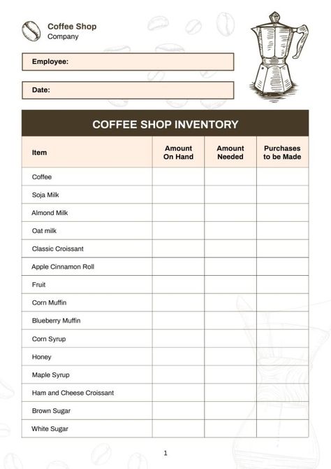 Coffee Shop Checklist, Inventory Checklist, Menu Maker, Presentation Maker, Invitation Maker, Photo Collage Maker, Social Media Schedule, Sticker Maker, Business Card Maker