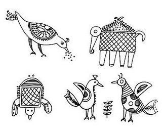 Warli Animals, Painting Motifs, Worli Painting, Gond Painting, Indian Arts And Crafts, Embroidery Online, Folk Design, Madhubani Art, Indian Folk Art