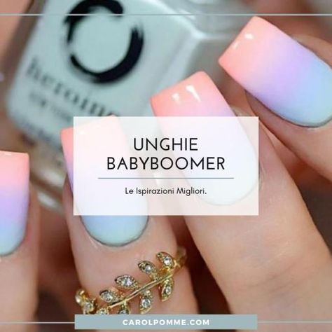 Babyboomer colorato: su unghie corte, pastello, con glitter o decori. Ecco le ispirazioni delle manicure sfumate più belle. Il nostro obiettivo è quello di raccogliere le migliori ispirazioni, per aiutare chi vuole realizzare un babyboomer colorato, ma è a corto di idee. Abbiamo quindi selezionato una serie di stili che si adattano a tutte le […] L'articolo Babyboomer colorato: le 34 ispirazioni più belle proviene da Carol Pomme. Nails, Nail Arts, Glitter, Unghie Sfumate, Bride Nails, Baby Boomer, French Manicure, Manicure, Nail Art