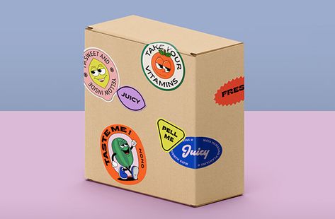 Passionfruit - Stickers on Behance Etsy Packaging, Branding Visual Identity, Packaging Ideas Business, Cool Packaging, Packaging Stickers, Box Packaging Design, Packing Design, Graphic Design Fun, Creative Packaging