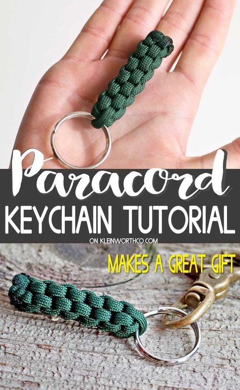 Survival Keychain, Paracord Projects Diy, Paracord Bracelet Patterns, Paracord Braids, Paracord Bracelet Diy, Homemade Fathers Day Gifts, Paracord Diy, Paracord Tutorial, Keychain Craft