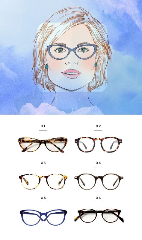 The Most Flattering Glasses for Your Face Shape - Verily Glasses For Oval Faces, Square Face Makeup, Glasses For Round Faces, Glasses For Face Shape, Glasses Frames Trendy, Best Eyeglasses, Glasses For Your Face Shape, Square Glasses Frames, Cat Eye Colors