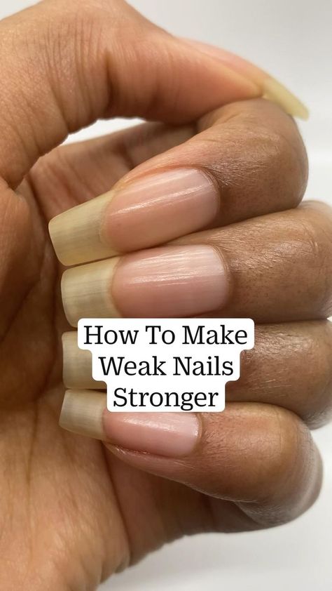 How To Make Weak Nails Stronger in 2022 | Weak nails, Nail growth tips, Nail care Nails Stronger, Grow Long Nails, Nail Growth Tips, Nagel Tips, Weak Nails, Nail Care Routine, Nail Care Tips, Nail Growth, How To Grow Nails