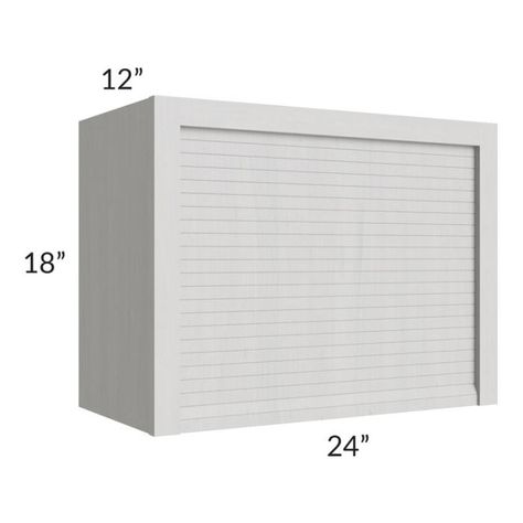 Width 24" | Height 18" | Depth 12"Appliance garage with a roll up, tambour door and is designed to fit under a 24" wide wall cabinet. Appliance Garage, Virtual Keyboard, Stainless Appliances, Wall Cabinet, Diy Kitchen, Roll Up, Light Grey, Garage, Decor Ideas