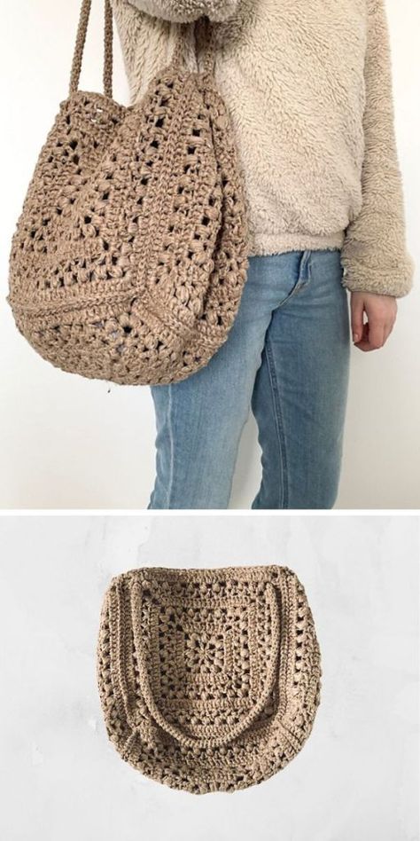 Modern Crochet Clothing Patterns, Crochet Slouchy Bag, Hobo Bag Crochet Pattern Free, Crochet Boho Crossbody Bag Pattern Free, Crochet Boho Purse Pattern Free, Hobo Crochet Bag, Boho Crochet Bag Free Pattern, Crochet Free Pattern Bag, Crochet Bag Boho