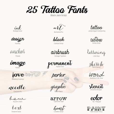 25 FREE tattoo fonts for your next ink session. The best fonts for tattoos! #tattoodesigns #tattoosforwomen Tato Nama, Free Tattoo Fonts, Font Tato, 25 Tattoo, Tattoo Font Styles, Tattoo Letras, Best Tattoo Fonts, Tattoos Fonts, Tato Salib