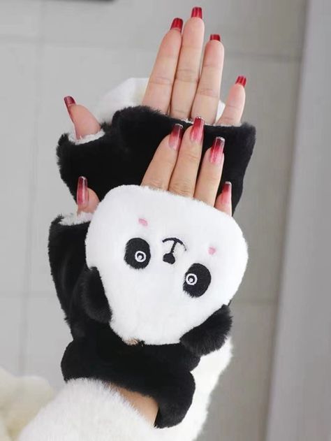 Disneyworld Pictures, Panda Accessories, Winter Gloves For Women, Panda Items, Panda Decorations, Panda Bebe, Half Finger Gloves, Panda Gifts, Kawaii Panda