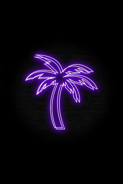 A palm tree outline with a vaporwave vibe! This design is featured with a purple color. Vaporwave Palm Trees, Neon Outline Wallpaper, Palm Tree Outline, Neon Palm Tree, Tree Outline, Iphone Wallpaper Vsco, Vaporwave Wallpaper, Lit Wallpaper, Iphone Wallpaper App