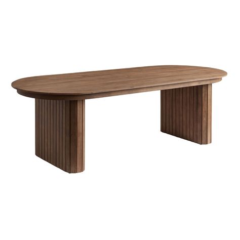 Savio Oval Light Brown Eucalyptus Outdoor Dining Table - World Market World Market Outdoor Furniture, Oval Dinning Table, Brown Eucalyptus, World Market Furniture, Modern Oval Dining Table, Oval Dining Room Table, Outdoor Patio Dining Table, Large Round Dining Table, Outdoor Dining Tables