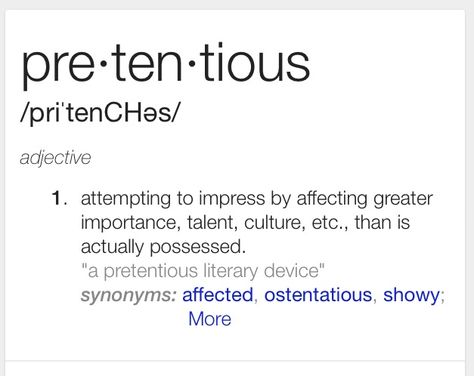 Pretentious Trying to be something you're not! Spring Cleaning, Fake People, Pretentious People Quotes, Pretentious Quotes, Pretentious People, Literary Devices, My Power, Self Healing, People Quotes