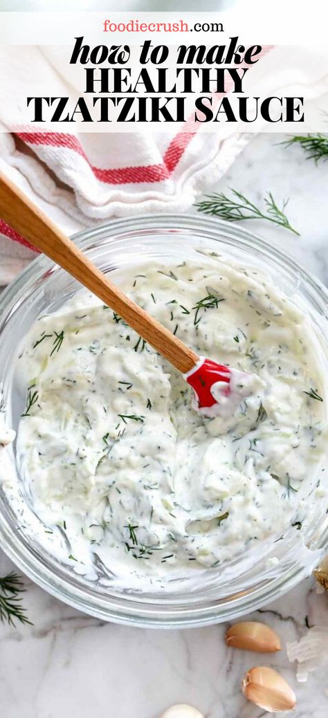 Tzatziki Sauce Recipe Greek Yogurt, Yogurt Tzatziki Sauce, Greek Yogurt Tzatziki, Dip For Vegetables, Greek Tzatziki Sauce, Homemade Horseradish, Greek Tzatziki, Greek Sauce, Healthy Dip