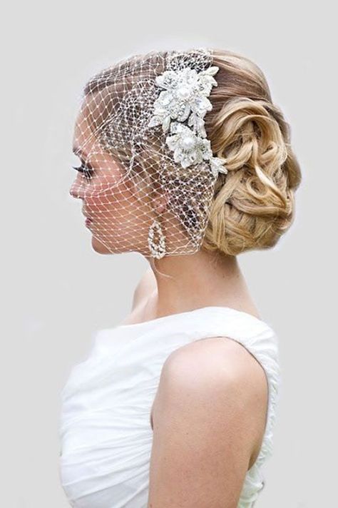 pinterest wedding hairstyles classik updo with net veil perlebridal #weddinghairstyles Hairstyles Pinterest, Wedding Updo Hairstyles, Hairstyle For, Lace Headpiece, Vintage Veils, Pinterest Wedding, Vintage Wedding Hair, Wedding Veils Lace, Wedding Hairstyles With Veil
