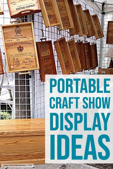 Portable craft show display ideas using grid walls. #craftshow #craftbusiness #creativebusiness Indoor Craft Booth Walls, Diy Grid Wall Craft Show, Craft Show Sign Display, Grid Display Ideas Craft Fairs, Diy Craft Display Ideas, Diy Grid Wall Display, Sign Display Craft Show, Event Display Ideas, Foldable Desks