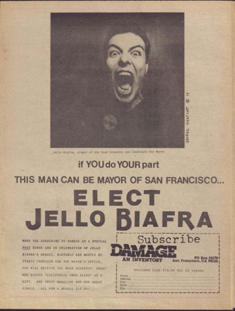 Punk Magazine, Jello Biafra, The Distillers, Punk Icons, Dead Kennedys, Punks Not Dead, Punk Poster, Concert Flyer, Dangerous Minds