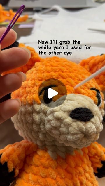 Emily on Instagram: "I had some people asking how I embroider my eyes on my stuffed animals so here you go. 🤩😍  #crochet #crochetembroidery #embroideredeyes #crocheteyes #handmade #tutorial #crochettutorial" Crochet Eyes Amigurumi Pattern, Amigurumi Patterns, Sewing Eyes On Amigurumi, Embroidering Eyes On Stuffed Animals, Stitch Eyes On Crochet, Amigurumi Sewn Eyes, Embroidered Stuffed Animal Eyes, Sew Eyes On Amigurumi, Crochet Embroidery Eyes