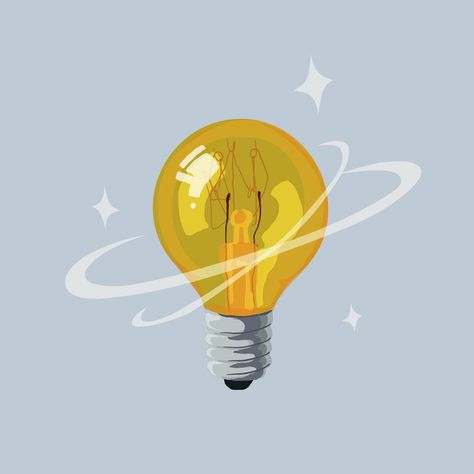 Light bulb vector illustration collage element | premium image by rawpixel.com / juju. Bulb Vector Illustration, Idea Illustration Lightbulb, Bulb Aesthetic, Light Bulb Graphic, Bulb Illustration, Light Bulb Illustration, Bulb Vector, Aesthetic Business, Light Bulb Design