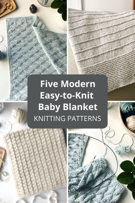 Five Modern and Easy to Knit Baby Blanket Knitting Patterns — Fifty Four Ten Studio Knitting Patterns Free Size 8 Needles, Knit Blanket Patterns Free, Baby Blanket Knitting Patterns, Baby Blanket Knitting Pattern Easy, Easy Blanket Knitting Patterns, Easy Knit Blanket, Easy Baby Knitting Patterns, Knitting Patterns Free Dog, Easy Knit Baby Blanket