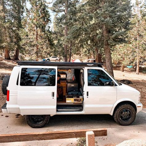 Chevy Astro Camper, Econoline Camper Van Interior, Astro Van Camper Conversion, Astro Van Conversion Interiors, Chevy Astro Van Camper, Astrovan Conversions, Van Life Aesthetic Interior, Chevy Astro Van Conversion, Chevy Van Conversion