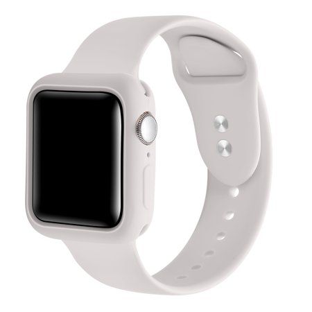 The Posh Tech Unisex Silicone band for Apple Watch is made of soft, flexible, and lightweight silicone that is comfortable to wear all day long. It is also sweat-resistant, waterproof, and durable, making it ideal for everyday use and activities such as workouts, swimming, and hiking. The band is compatible with Apple Watch SE and Series 8/7/6/5/4/3/2/1, and it comes in a variety of colors to match your style. Size: one size.  Color: Off-White.  Age Group: adult. Apple Watch White, Apple Watch Silicone Band, Bands For Apple Watch, Gender Neutral Style, Apple Watch Se, Neutral Accessories, Apple Watch 1, Apple Watch Sizes, Silicon Bands