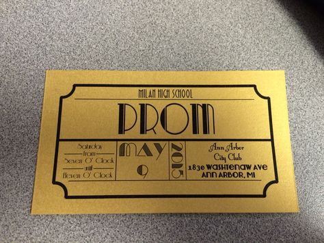 Prom Tickets Design, Prom Ticket Design, Prom Ticket, 2000s Prom, 50s Dance, Farewell Ideas, Adult Prom, Prom Tickets, Hollywood Birthday Parties