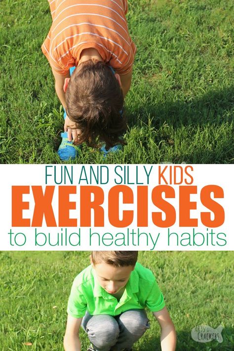 Encourage healthy kids with these silly and fun exercises for kids | kid fitness | kid exercise routine | kid workout | active kids | healthy kid lifestyle #exercises #healthylife #kidhealth Pe Homeschool, Kid Exercises, Fun Exercises For Kids, Kid Exercise, Kids Exercise Activities, Fitness Games, Kids Exercise, Exercises For Kids, Fun Exercises