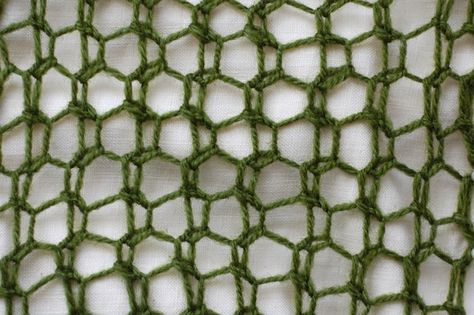 Couture, Knit Net Stitch, Mesh Knitting Stitch, How To Knit Mesh Stitch, Net Knitting Pattern, Knit Mesh Pattern, Mesh Stitch Knitting, Mesh Knitting Pattern, Knit Mesh Stitch