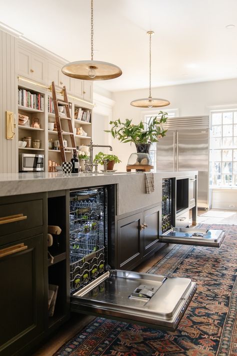 7 Things You Wouldn't Have Thought to Spring Clean (or Replace) - Chris Loves Julia Paneled Dishwasher, Modern Colonial Kitchen, Julia Marcum, Colonial Kitchen, Modern Colonial, Custom Cabinet, Chris Loves Julia, Timeless Kitchen, House Inspo