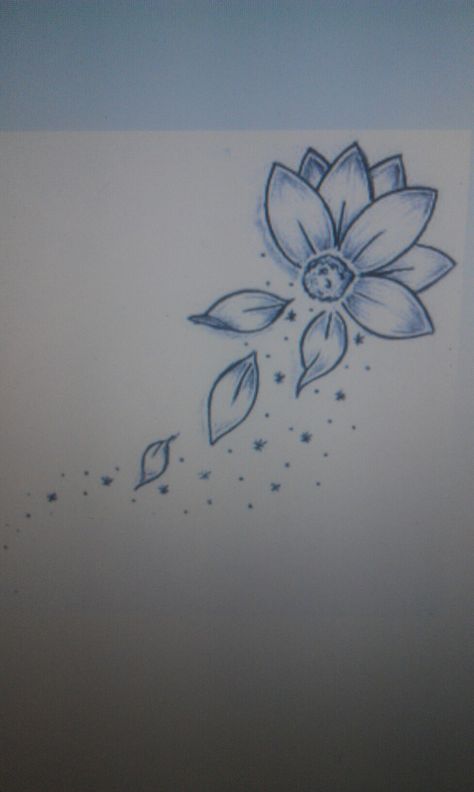 Petals falling Different Flower Petals Drawing, Flower Petals Tattoo Falling, Flower Missing Petals Tattoo, Flowers Falling Drawing, Flower Pedals Tattoo, Petal Tattoos Falling, Flower Petals Falling Drawing, Flower Petals Falling Tattoo, Flower With Petals Falling Tattoo