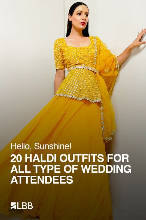 Mom of the bride, bridesmaids, distant relative or anyone heading to a Haldi function, listen up! Shaadi season will be here in no time and we'll be rushing to find outfits. If there's a big fat Indian wedding that's about to take place in your family then we've got some inspiration for the haldi function. From light breezy kurtas to full-on desi drama, here are some outfits you can wear! Guest Haldi Outfit, Haldi Outfits Guest, Haldi Ceremony Outfit For Guests, Haldi Outfits For Guests, Haldi Guest Outfit Indian, Trendy Haldi Outfits For Bridesmaid, Mehendi Function Outfit Brides, Haldi Outfit Guest, Haldi Function Outfit Ideas