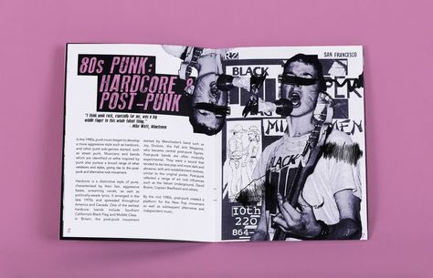 Punk Rock Magazine, Punk Layout Design, Punk Magazine Design, Punk Rock Art Design, Zine Magazine Layout, Rock Magazine Layout, Zine Design Inspiration, Punk Zine Layout, Unique Magazine Cover