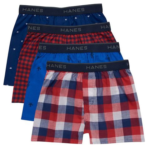 Refresh his basics wardrobe with these boys' Hanes ultimate boxers. Refresh his basics wardrobe with these boys' Hanes ultimate boxers. Click on this KIDS APPAREL & SHOES GUIDE to find the perfect fit and more! 4 pack Comfort Flex® waistband is soft & stretchable Tagless for ultimate comfort Cool Comfort® breathable fabric wicks and cools Comfortsoft® Cotton is super soft and breathableFABRIC & CARE Cotton, Polyester Machine wash Imported Size: Medium. Color: Red Blue Print. Gender: male. Basics Wardrobe, Boys Boxers, Boxers Briefs, Kids Styles, Womens Bras, Wardrobe Basics, Fashion Socks, Bra Styles, Boxer Briefs
