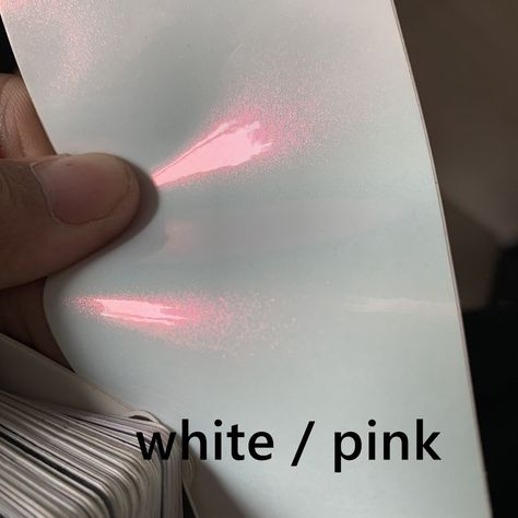 Pink Tint Windows Car, Pink Window Tint Car, Sparkly Car Wrap, White Car With Pink Accents, Pink Car Decals, Pink Wrapped Car, Pearl Car Wrap, Car Wrap Colors, Pink Car Wrap