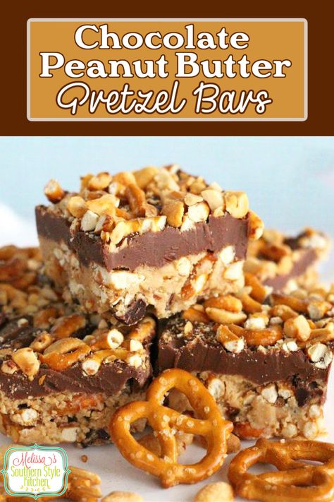 Pie, Desserts Made With Pretzels, Chocolate Peanut Butter Pretzel Bars, Chocolate Pretzel Bars, Chocolate Pretzels Recipe, Interesting Desserts, Peanut Butter Pretzel Bars, Pretzel Desserts, Brownie Desserts Recipes