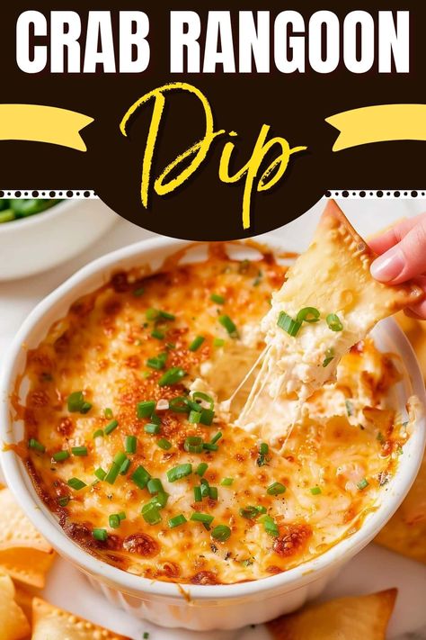 Hot crab rangoon dip is a bubbling, creamy mix of melty cheese and lump crab meat. Served with crispy wonton chips, it's a surefire crowd-pleaser. Crab Dipping Sauce, Crab Recipes Healthy, Crab Meat Appetizers, Lump Crab Meat Recipes, Rangoon Dip, Crab Rangoon Dip, Wonton Chips, Crab Rangoon Recipe, Rangoon Recipe